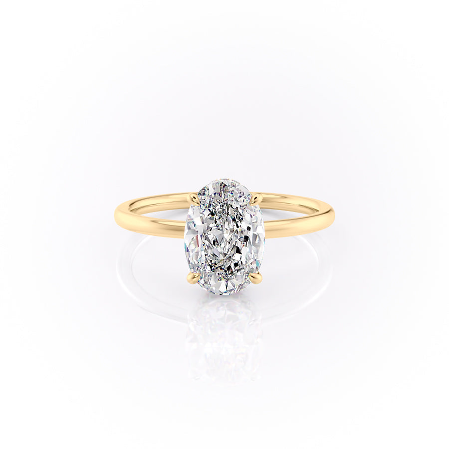 The Aline Set With A 3 Carat Oval Moissanite
