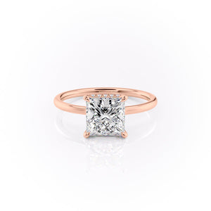 The Aline Set With A 2.5 Carat Princess Lab Diamond