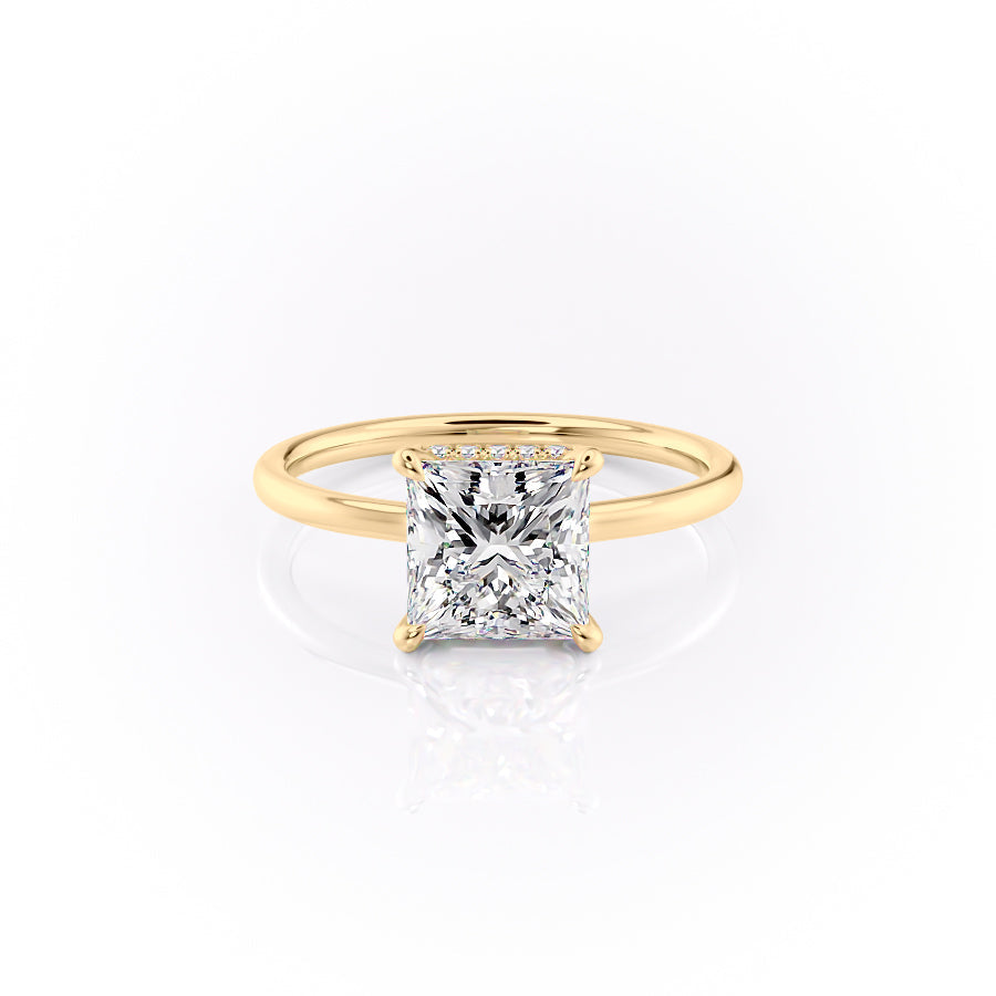 The Aline Set With A 1 Carat Princess Moissanite