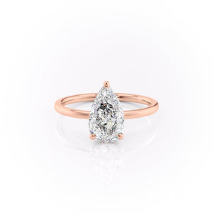 The Aline Set With A 1 Carat Pear Lab Diamond