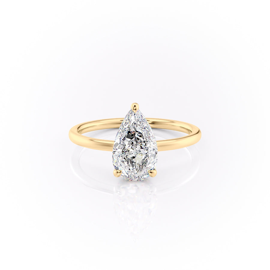 The Aline Set With A 2.5 Carat Pear Lab Diamond
