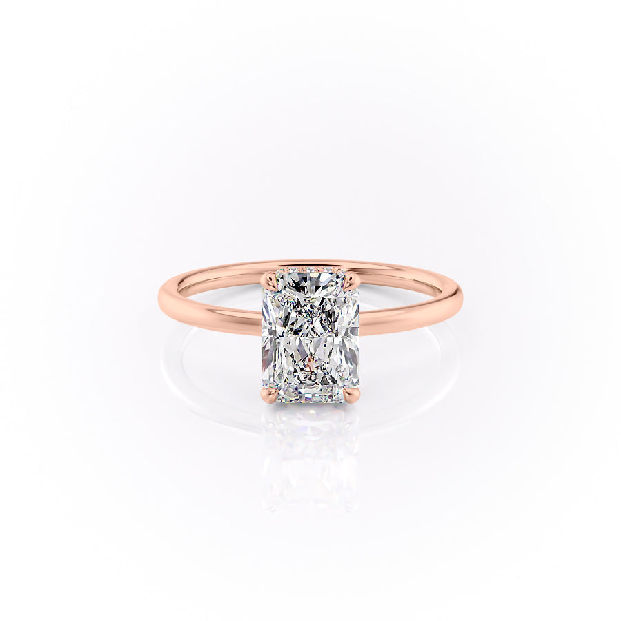 The Aline Set With A 2.5 Carat Radiant Lab Diamond