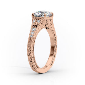 The Violet Set With A 3 Carat Cushion Lab Diamond