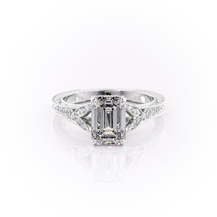 The Violet Set With A 1.5 Carat Emerald Lab Diamond