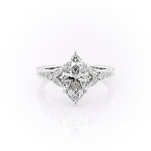 The Violet Set With A 2.5 Carat Marquise Lab Diamond