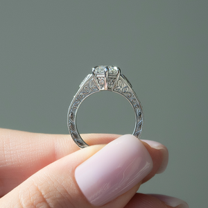 The Violet Set With A 5 Carat Marquise Moissanite
