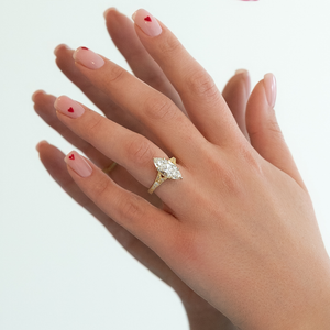 The Violet Set With A 1 Carat Marquise Lab Diamond