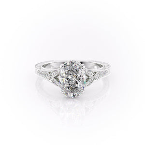 The Violet Set With A 2 Carat Oval Lab Diamond