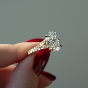 The Violet Set With A 2.5 Carat Oval Lab Diamond
