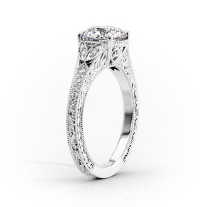 The Violet Set With A 2.5 Carat Princess Lab Diamond