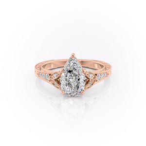 The Violet Set With A 2.5 Carat Pear Lab Diamond