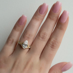 The Violet Set With A 1 Carat Pear Lab Diamond