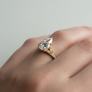 The Violet Set With A 1 Carat Pear Lab Diamond