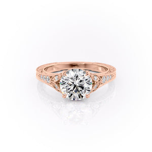 The Violet Set With A 2.5 Carat Round Lab Diamond
