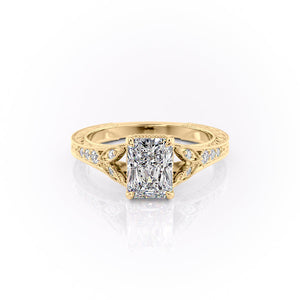The Violet Set With A 1.5 Carat Radiant Lab Diamond