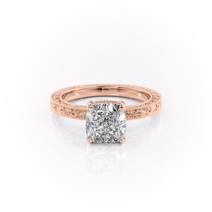The Sierra Set With A 4 Carat Cushion Moissanite