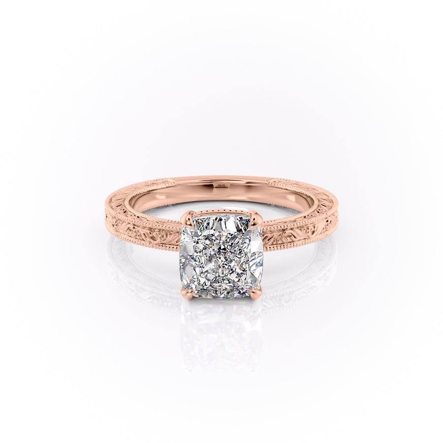 The Sierra Set With A 1 Carat Cushion Moissanite