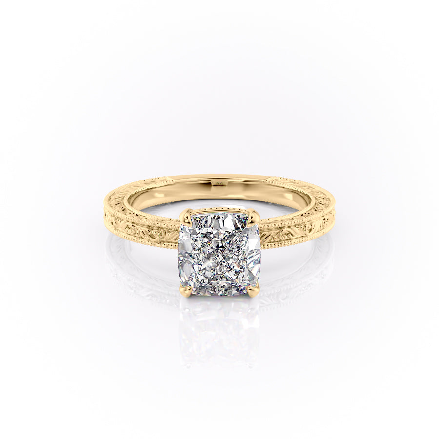 The Sierra Set With A 3 Carat Cushion Lab Diamond
