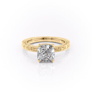 The Sierra Set With A 5 Carat Cushion Moissanite