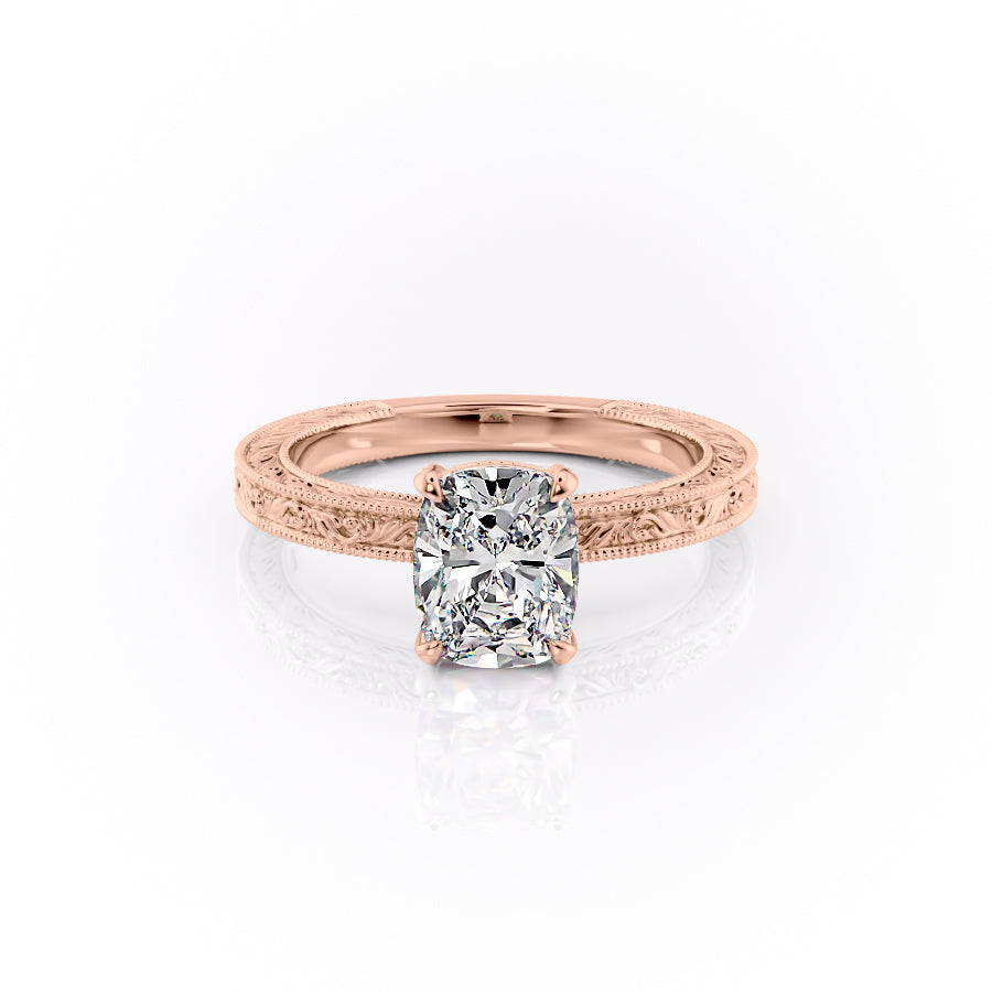 The Sierra Set With A 3 Carat Elongated Cushion Lab Diamond