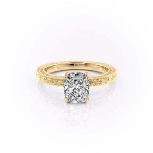 The Sierra Set With A 3 Carat Elongated Cushion Lab Diamond