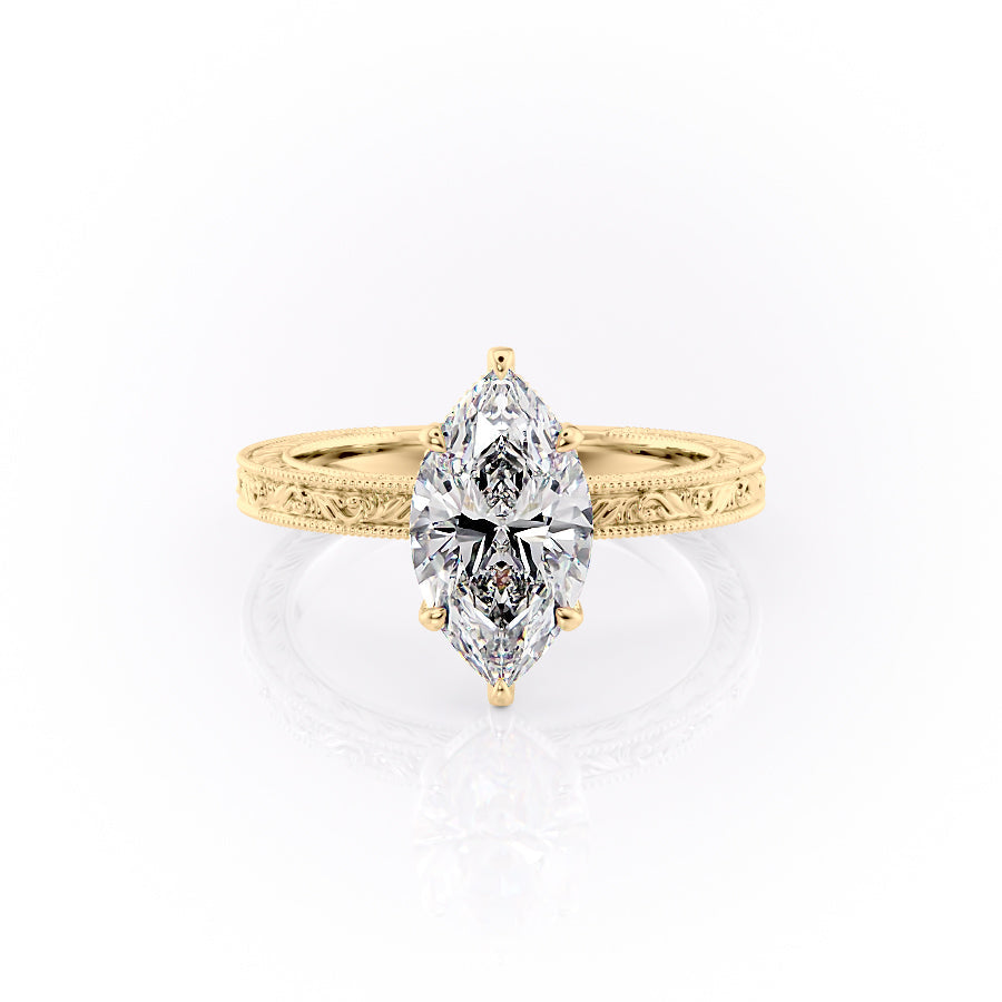 The Sierra Set With A Marquise Moissanite