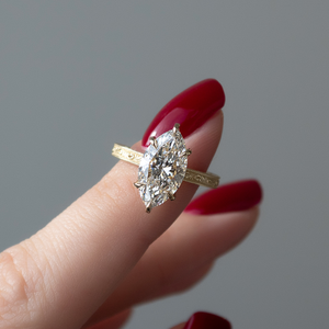 The Sierra Set With A 1 Carat Marquise Lab Diamond