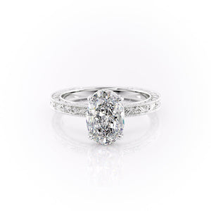 The Sierra Set With A 1 Carat Oval Lab Diamond