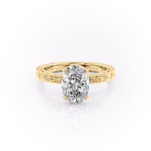The Sierra Set With A 1 Carat Oval Moissanite