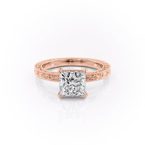The Sierra Set With A 1 Carat Princess Moissanite