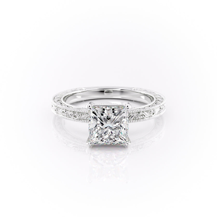 The Sierra Set With A 1 Carat Princess Lab Diamond