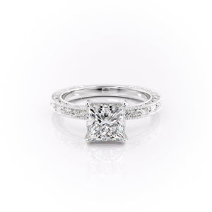 The Sierra Set With A 2 Carat Princess Lab Diamond