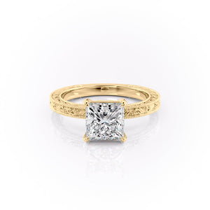 The Sierra Set With A 1 Carat Princess Lab Diamond