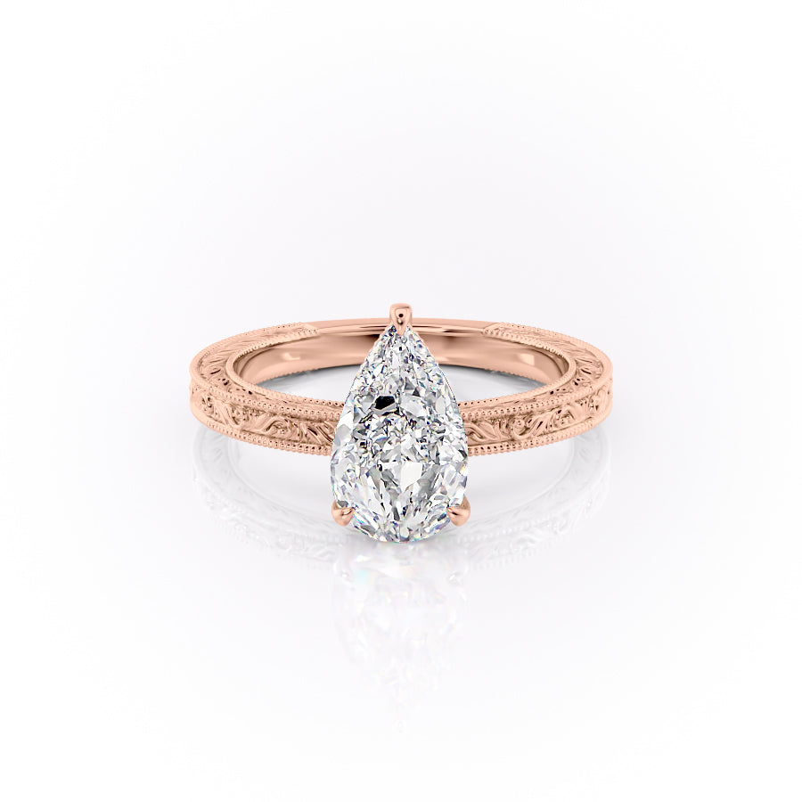 The Sierra Set With A 1 Carat Pear Lab Diamond