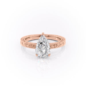 The Sierra Set With A 2 Carat Pear Moissanite