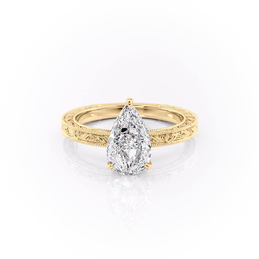 The Sierra Set With A 1 Carat Pear Lab Diamond