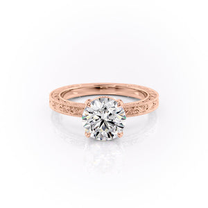 The Sierra Set With A 3 Carat Round Lab Diamond