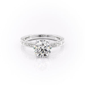 The Sierra Set With A 1 Carat Round Moissanite