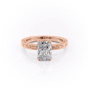 The Sierra Set With A 4 Carat Radiant Moissanite
