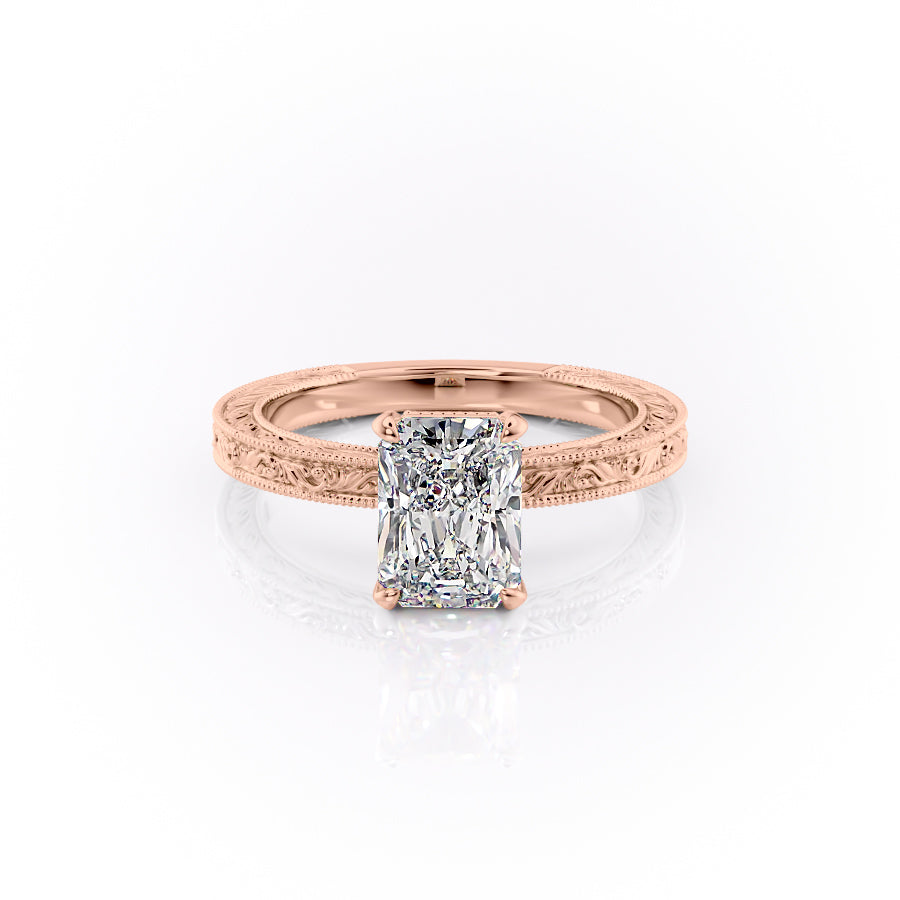 The Sierra Set With A 2.5 Carat Radiant Lab Diamond