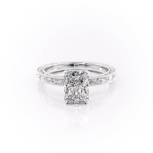 The Sierra Set With A 1 Carat Radiant Moissanite