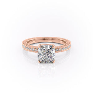 The Pave Sierra Set With A 2 Carat Cushion Lab Diamond