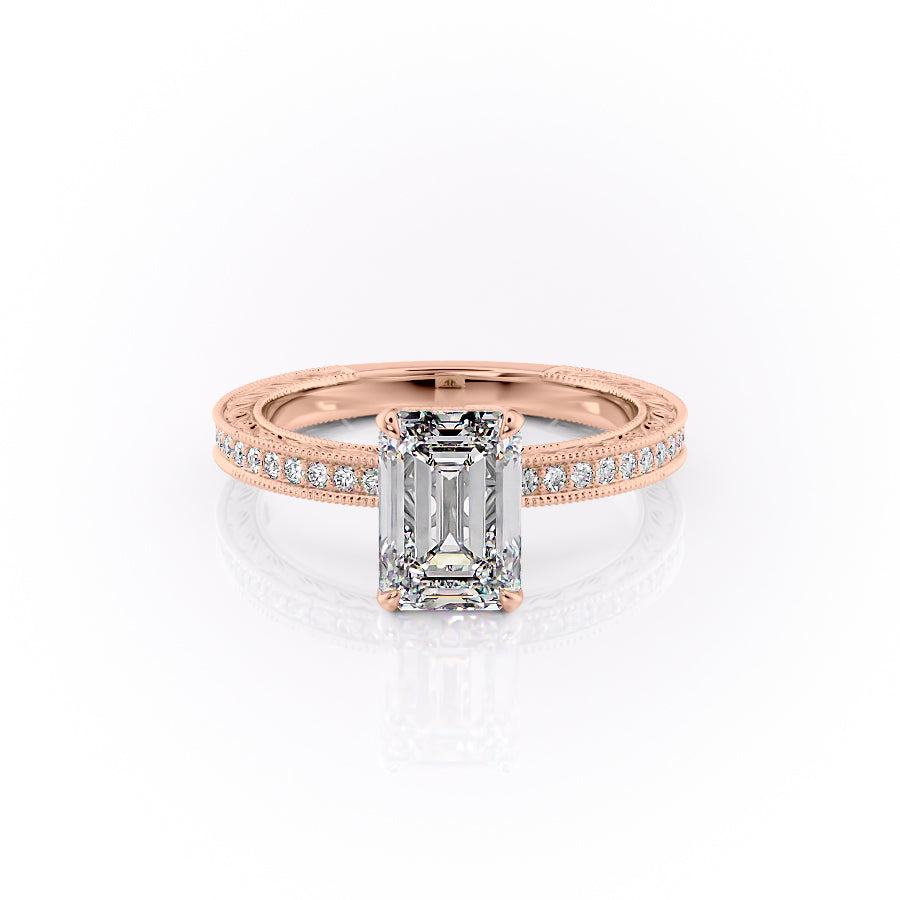 The Pave Sierra Set With A 3 Carat Emerald Lab Diamond