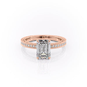 The Pave Sierra Set With A 1.5 Carat Emerald Lab Diamond