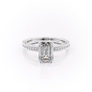 The Pave Sierra Set With A 3 Carat Emerald Lab Diamond