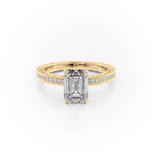 The Pave Sierra Set With A 2.5 Carat Emerald Lab Diamond