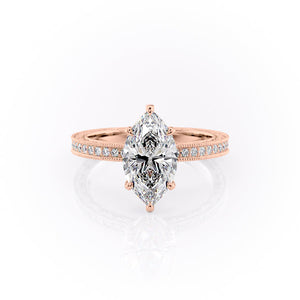 The Pave Sierra Set With A 2 Carat Marquise Lab Diamond