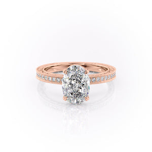 The Pave Sierra Set With A 2 Carat Oval Lab Diamond
