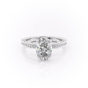 The Pave Sierra Set With A 2 Carat Oval Lab Diamond