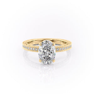 The Pave Sierra Set With A 3 Carat Oval Lab Diamond